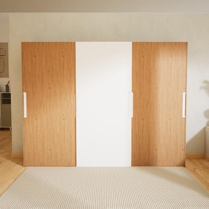 Kleiderschrank Eiche - Individueller Designer-Kleiderschrank - 304 x 232 x 65 cm, Selbst Designen, Böden/hohe Schublade/Schublade Glasfront/kompakt Schublade/Kleiderlift