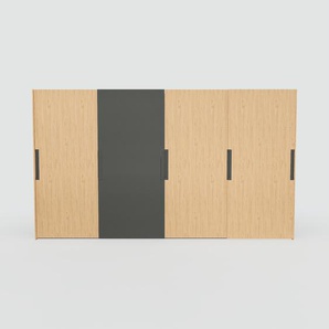 Kleiderschrank Eiche - Individueller Designer-Kleiderschrank - 404 x 232 x 65 cm, Selbst Designen, Böden/hohe Schublade/Schublade Glasfront/kompakt Schublade/Kleiderlift