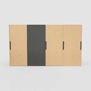 Kleiderschrank Eiche - Individueller Designer-Kleiderschrank - 404 x 232 x 65 cm, Selbst Designen, Böden/hohe Schublade/Schublade Glasfront/kompakt Schublade/Kleiderlift