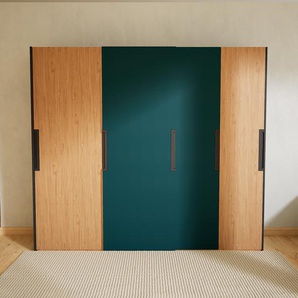 Kleiderschrank Graphitgrau - Individueller Designer-Kleiderschrank - 264 x 232 x 65 cm, Selbst Designen, Böden/Schublade Glasfront/Kleiderstange
