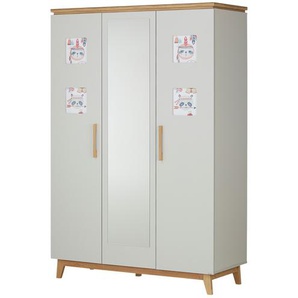 Kleiderschrank - grau - Materialmix - 135 cm - 200 cm - 55 cm | Möbel Kraft