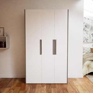 Kleiderschrank Grau - Individueller Designer-Kleiderschrank - 134 x 232 x 62 cm, Selbst Designen, Böden/Kleiderstange