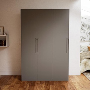 Kleiderschrank Grau - Individueller Designer-Kleiderschrank - 154 x 232 x 62 cm, Selbst Designen, Böden/Kleiderlift