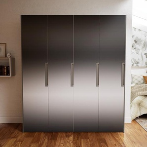 Kleiderschrank Grau - Individueller Designer-Kleiderschrank - 204 x 232 x 62 cm, Selbst Designen, Kleiderlift/Kleiderstange