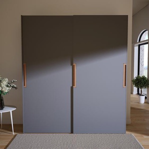 Kleiderschrank Grau - Individueller Designer-Kleiderschrank - 204 x 232 x 65 cm, Selbst Designen, Böden/hohe Schublade/Kleiderlift