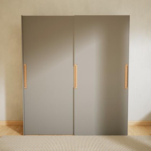 Kleiderschrank Grau - Individueller Designer-Kleiderschrank - 204 x 232 x 65 cm, Selbst Designen, Böden/Kleiderstange