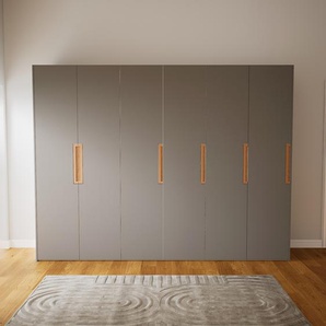 Kleiderschrank Grau - Individueller Designer-Kleiderschrank - 304 x 232 x 62 cm, Selbst Designen, Böden