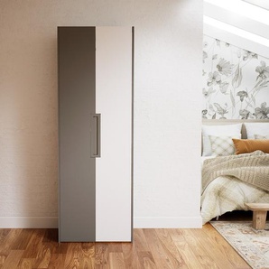 Kleiderschrank Grau - Individueller Designer-Kleiderschrank - 84 x 232 x 62 cm, Selbst Designen, Böden/Kleiderstange