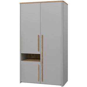 Kleiderschrank - grau - Materialmix - 108,3 cm - 194,2 cm - 58,7 cm | Möbel Kraft