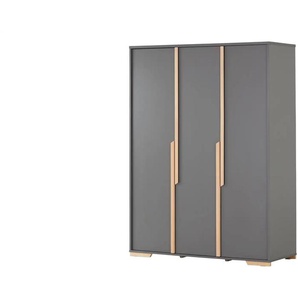Kleiderschrank - grau - Materialmix - 145,5 cm - 195 cm - cm 56,0 | Möbel Kraft