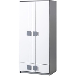 Kleiderschrank GUMI GM1 grau / weiß