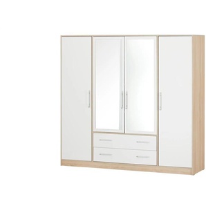 Kleiderschrank - holzfarben - Materialmix - 200 cm - 190 cm - cm 56,0 | Möbel Kraft