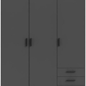 Kleiderschrank HOME AFFAIRE Schränke Gr. B/H/T: 147 cm x 200,4 cm x 49,8 cm, schwarz Kleiderschränke