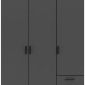 Kleiderschrank HOME AFFAIRE Schränke Gr. B/H/T: 147 cm x 200,4 cm x 49,8 cm, schwarz Kleiderschränke Stilvoller Kleiderschrank mit unbegrenzten Aufbewahrungsmöglichkeiten