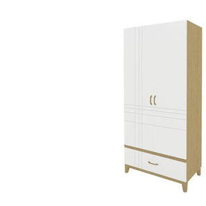 Kleiderschrank  Hygge Oak ¦ holzfarben ¦ Maße (cm): B: 100 H: 230 T: 56.6