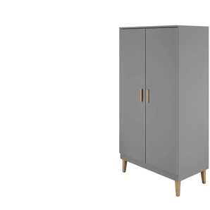 Kleiderschrank  Kubi ¦ grau ¦ Maße (cm): B: 100 H: 184