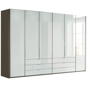 Kleiderschrank Loft, weiß/havanna Dekor, 300 x 216 cm