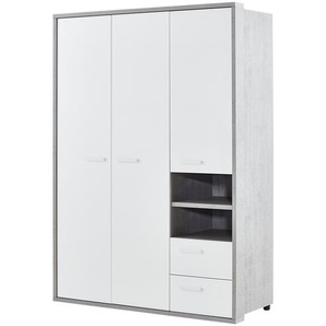 Kleiderschrank  Mipiace | weiß | 153,5 cm | 216,4 cm | 63,7 cm |