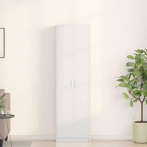 Kleiderschrank mit Regal Weiß 55 x 25 x 189 cm Holzwerkstoff