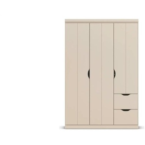 Kleiderschrank mit Schubladen - creme - Materialmix - 136 cm - 203 cm | Möbel Kraft