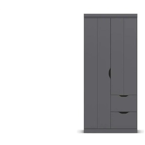 Kleiderschrank mit Schubladen Frieda ¦ grau ¦ Maße (cm): B: 91 H: 203
