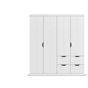 Kleiderschrank mit Schubladen Frieda ¦ weiß ¦ Maße (cm): B: 181 H: 203