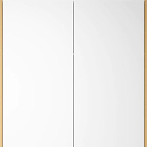 Kleiderschrank MÜLLER SMALL LIVING Modular Plus Variante 1 Schränke Gr. H/T: 221 cm x 60 cm, Ohne Seitenteil, 2 St., weiß (weiß, birke) Drehtürenschrank Kleiderschrank Drehtürenschränke Schränke Im Innenraum durchgehende Fläche, inklusive einer