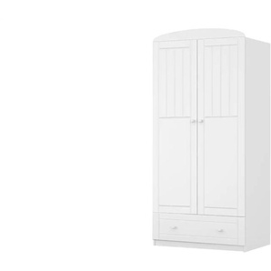 Kleiderschrank  Nordic White ¦ weiß ¦ Maße (cm): B: 89,5 H: 190 T: 56.6