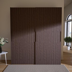 Kleiderschrank Nussbaum - Individueller Designer-Kleiderschrank - 204 x 232 x 65 cm, Selbst Designen, Böden/hohe Schublade/kompakt Schublade/Kleiderlift