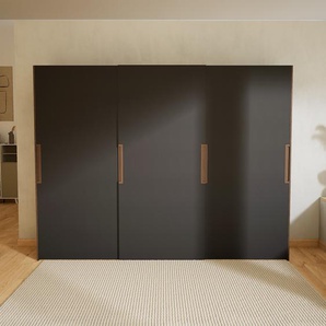 Kleiderschrank Nussbaum - Individueller Designer-Kleiderschrank - 304 x 232 x 65 cm, Selbst Designen, Böden/hohe Schublade/kompakt Schublade/Kleiderlift/Kleiderstange