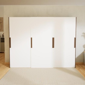 Kleiderschrank Nussbaum - Individueller Designer-Kleiderschrank - 304 x 232 x 65 cm, Selbst Designen, Böden/hohe Schublade/Schublade Glasfront/kompakt Schublade/Kleiderlift