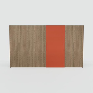 Kleiderschrank Nussbaum - Individueller Designer-Kleiderschrank - 404 x 232 x 65 cm, Selbst Designen, Böden/hohe Schublade/Schublade Glasfront/kompakt Schublade/Kleiderlift/Hosenhalter