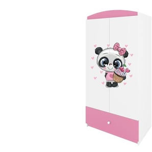 Kleiderschrank  Panda ¦ rosa/pink ¦ Maße (cm): B: 52 H: 181,2
