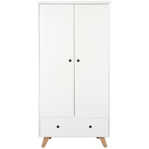 Kleiderschrank Pinien Holz, 2 Türen, 1 Schublade - Schrank, Garderobenschrank, Mehrzweckschrank