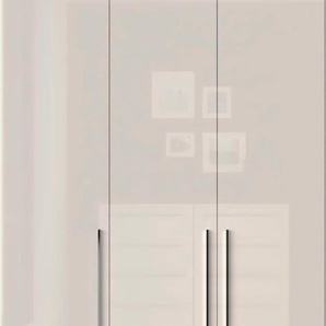 Kleiderschrank PLACES OF STYLE Piano Schränke Gr. B/H/T: 137 cm x 224 cm x 56 cm, 3 Türen, 2 Schubladen, 3 St., beige (beige hochglanz) Drehtürenschrank Kleiderschrank Drehtürenschränke