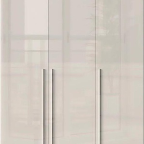 Kleiderschrank PLACES OF STYLE Piano Schränke Gr. B/H/T: 137 cm x 224 cm x 56 cm, 3 Türen, 3 St., beige (beige hochglanz) Drehtürenschrank Kleiderschrank Drehtürenschränke