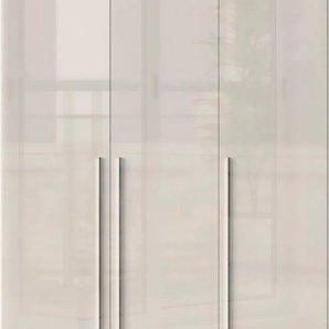 Kleiderschrank PLACES OF STYLE Piano Schränke Gr. B/H/T: 137 cm x 224 cm x 56 cm, 3 Türen, 3 St., beige (beige hochglanz) Drehtürenschrank Kleiderschrank Drehtürenschränke UV lackiert, hochglänzend, Soft-Close Funktion, in vielen Breiten