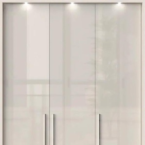 Kleiderschrank PLACES OF STYLE Piano Schränke Gr. B/H/T: 142 cm x 226 cm x 60 cm, 3 Türen, 3 St., beige (beige hochglanz) Drehtürenschrank Kleiderschrank Drehtürenschränke