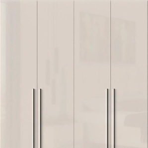 Kleiderschrank PLACES OF STYLE Piano Schränke Gr. B/H/T: 182 cm x 224 cm x 56 cm, 4 Türen, 4 St., beige (beige hochglanz) Drehtürenschrank Kleiderschrank Drehtürenschränke