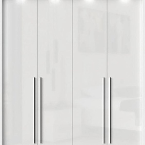 Kleiderschrank PLACES OF STYLE Piano Schränke Gr. B/H/T: 187 cm x 226 cm x 60 cm, 4 Türen, 4 St., weiß (weiß hochglanz) Drehtürenschrank Kleiderschrank Drehtürenschränke