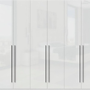 Kleiderschrank PLACES OF STYLE Piano Schränke Gr. B/H/T: 272 cm x 224 cm x 56 cm, 6 Türen, 6 St., weiß (weiß hochglanz) Drehtürenschrank Kleiderschrank Drehtürenschränke