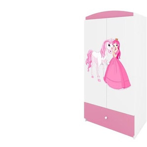 Kleiderschrank  Prinzessin mit Pferd ¦ rosa/pink ¦ Maße (cm): B: 52 H: 181,2