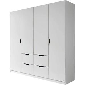 Kleiderschrank RAUCH Freising Schränke Gr. B/H/T: 181 cm x 197 cm x 54 cm, 4 St., weiß Drehtürenschrank Kleiderschrank Drehtürenschränke Schränke mit Schubkästen