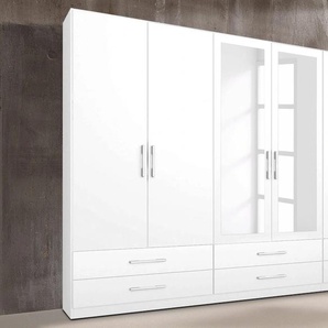 Kleiderschrank RAUCH Hersbruck Schränke Gr. B/H/T: 270 cm x 210 cm x 54 cm, mit 2 Spiegeln, 6 St., weiß Drehtürenschrank Kleiderschrank Drehtürenschränke Schränke Bestseller