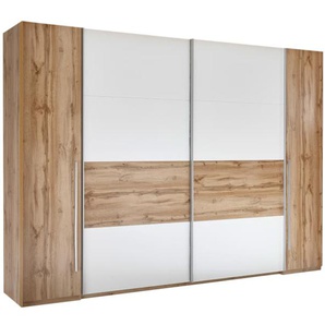 Kleiderschrank San Marino, weiß/Wildeiche-Nachbildung, 315 x 225 cm