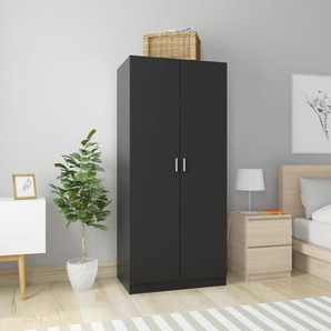 Kleiderschrank Schwarz 80x52x180 cm Holzwerkstoff