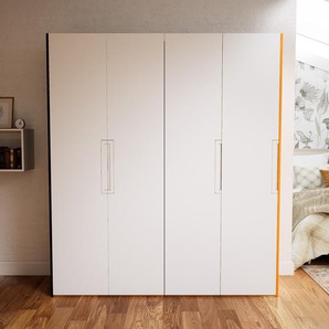 Kleiderschrank Schwarz/Gelb - Individueller Designer-Kleiderschrank - 204 x 232 x 62 cm, Selbst Designen, Böden/Schublade Glasfront/kompakt Schublade/Kleiderstange