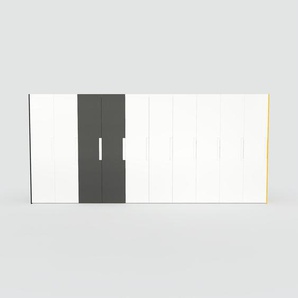 Kleiderschrank Schwarz/Gelb - Individueller Designer-Kleiderschrank - 504 x 232 x 62 cm, Selbst Designen, Böden