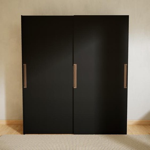 Kleiderschrank Schwarz - Individueller Designer-Kleiderschrank - 204 x 232 x 65 cm, Selbst Designen, Böden/hohe Schublade/kompakt Schublade/Kleiderlift
