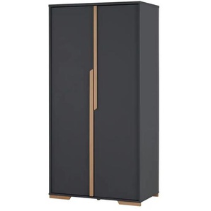 Kleiderschrank  Soe ¦ grau ¦ Maße (cm): B: 98,5 H: 195 T: 56.0